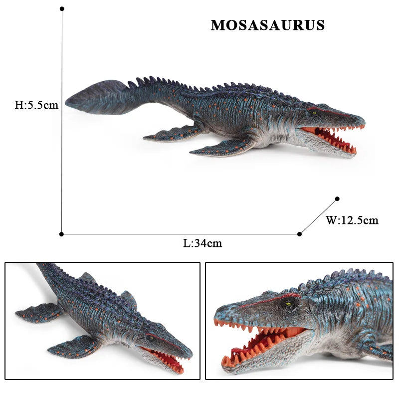 Oenux Prehistoric Savage Mosasaurus Megalodon Mammuthus Jurassic Dinosaurs Sea Life Animals Model Action Figures Toy Kids Gift