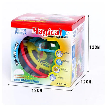 3D Maze Ball Mini Magic Puzzle Intelligence & Idea Perplexus Maze Game Labyrinth Gifts Display Stand for Kids and Adults