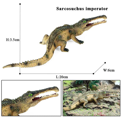 Oenux Wild Animals Action Figures Simulation Sarcosuchus Crocodiles Boar Croc Model PVC Collection Decorate Kids Educational Toy