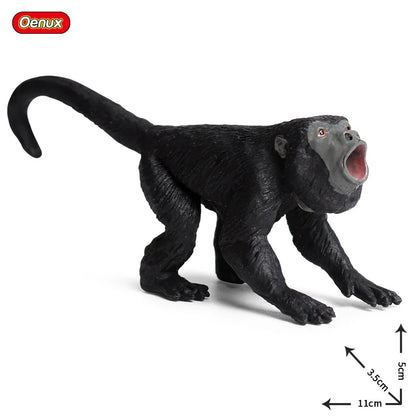 Oenux Simulation Wild Animal Chimpanzee Orangutan Gorilla Tree Sloth Monkey Model Action Figures Garden Miniature Decoration Toy