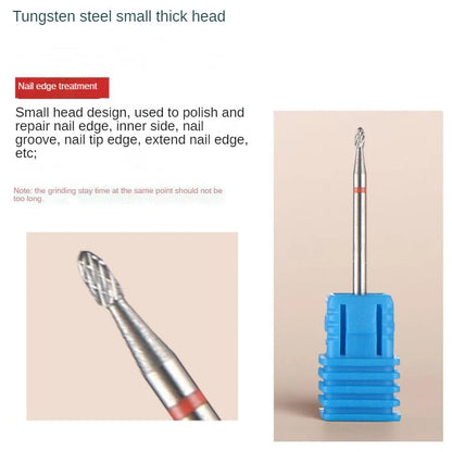 5 Pcs Tungsten Steel Milling Cutter For Manicure  Removing Gel Varnish Burr Nail Drill Bits Set