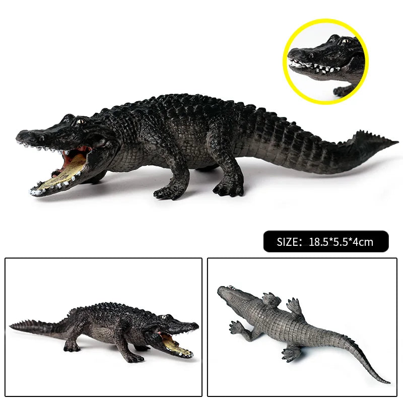 Oenux Wild Animals Action Figures Simulation Sarcosuchus Crocodiles Boar Croc Model PVC Collection Decorate Kids Educational Toy
