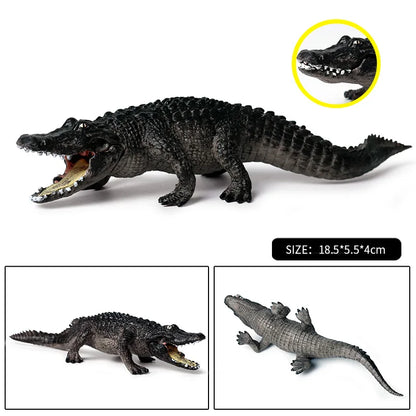 Oenux Wild Animals Action Figures Simulation Sarcosuchus Crocodiles Boar Croc Model PVC Collection Decorate Kids Educational Toy