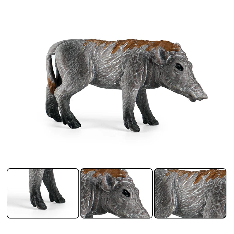Oenux Wild boar Tapirus Indicus Porcupine Animals Simulation Model Action Figures Figurine Educational Collection Kids Toy Gift