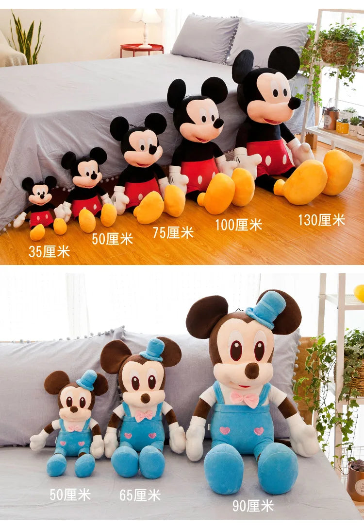 40-100cm Stuffed Mickey&Minnie Mouse Plush Toy Soft Goofy Pluto Donald Duck Mickey Minnie Dolls Birthday Wedding Gifts for Kids