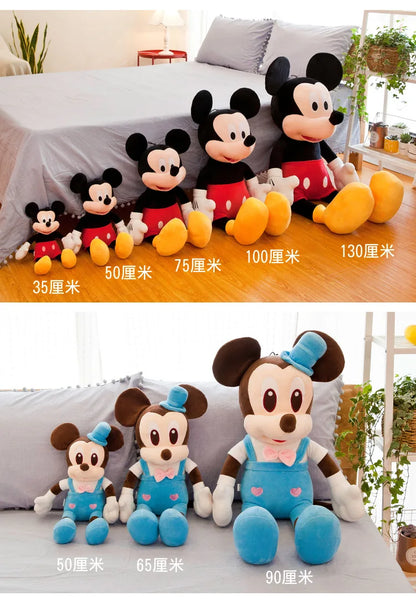 40-100cm Stuffed Mickey&Minnie Mouse Plush Toy Soft Goofy Pluto Donald Duck Mickey Minnie Dolls Birthday Wedding Gifts for Kids
