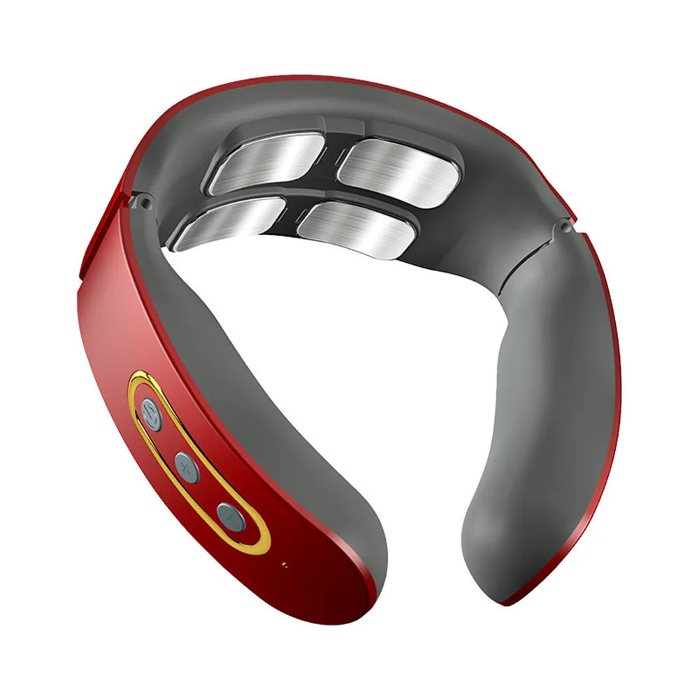 Electric Neck and Shoulder Pulse Massager 6 Mode 9 Levels Adjustable Cervical Vertebra Relax Pain Relief Kneading Machine