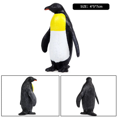Oenux Arctic South Pole Animals Simulation Penguins Polar Bear Wolf Beluga Whale Action Figures Model Figurine PVC Kid Toy Gift
