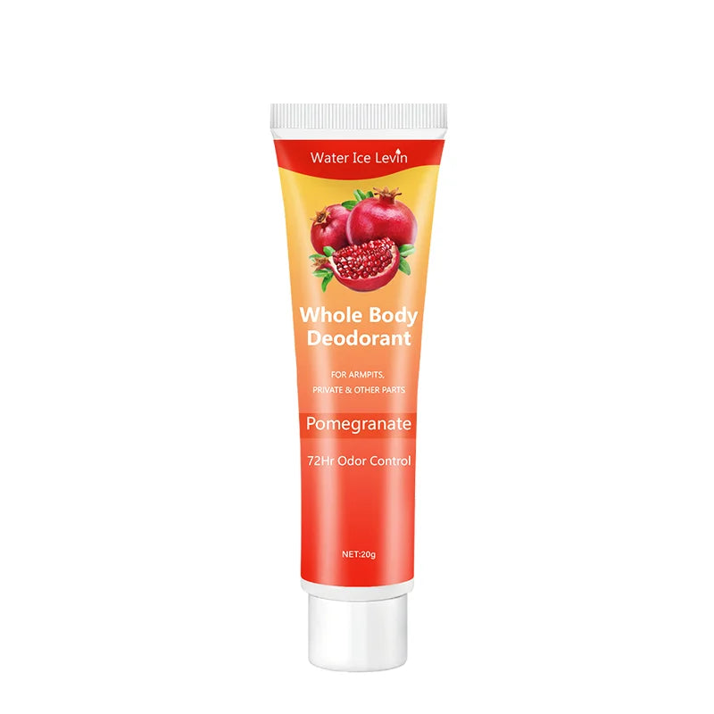 Pomegranate Full Body Deodorant Cream, 72-Hour Odor Control, Aluminum-Free, Gentle and Soothing, Fresh Scent - Suitable for Sensitive Skin, Perfume Deodorant, All-Day Freshness
