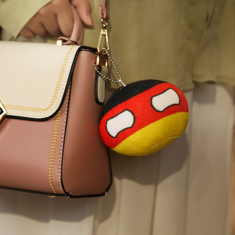 10cm Cute Countryball Polandball Plush Stuffed Dolls Anime Short  Toys Mini Pillow Bag Key Ring Pendant Cosplay Gifts