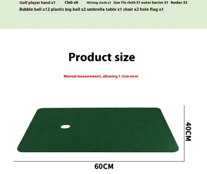 Children's Golf Club Mini Doll Set Toy Indoor And Outdoor Portable Parent-child Interactive Party Game Birthday Gift