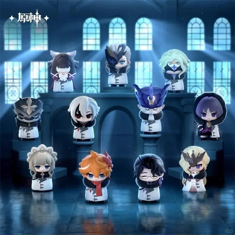 Mihoyo Genshin Fatui Harbinger Blind Box Anime Figure Collectible Merchandise Mystery Gift Ornament for Game Lovers