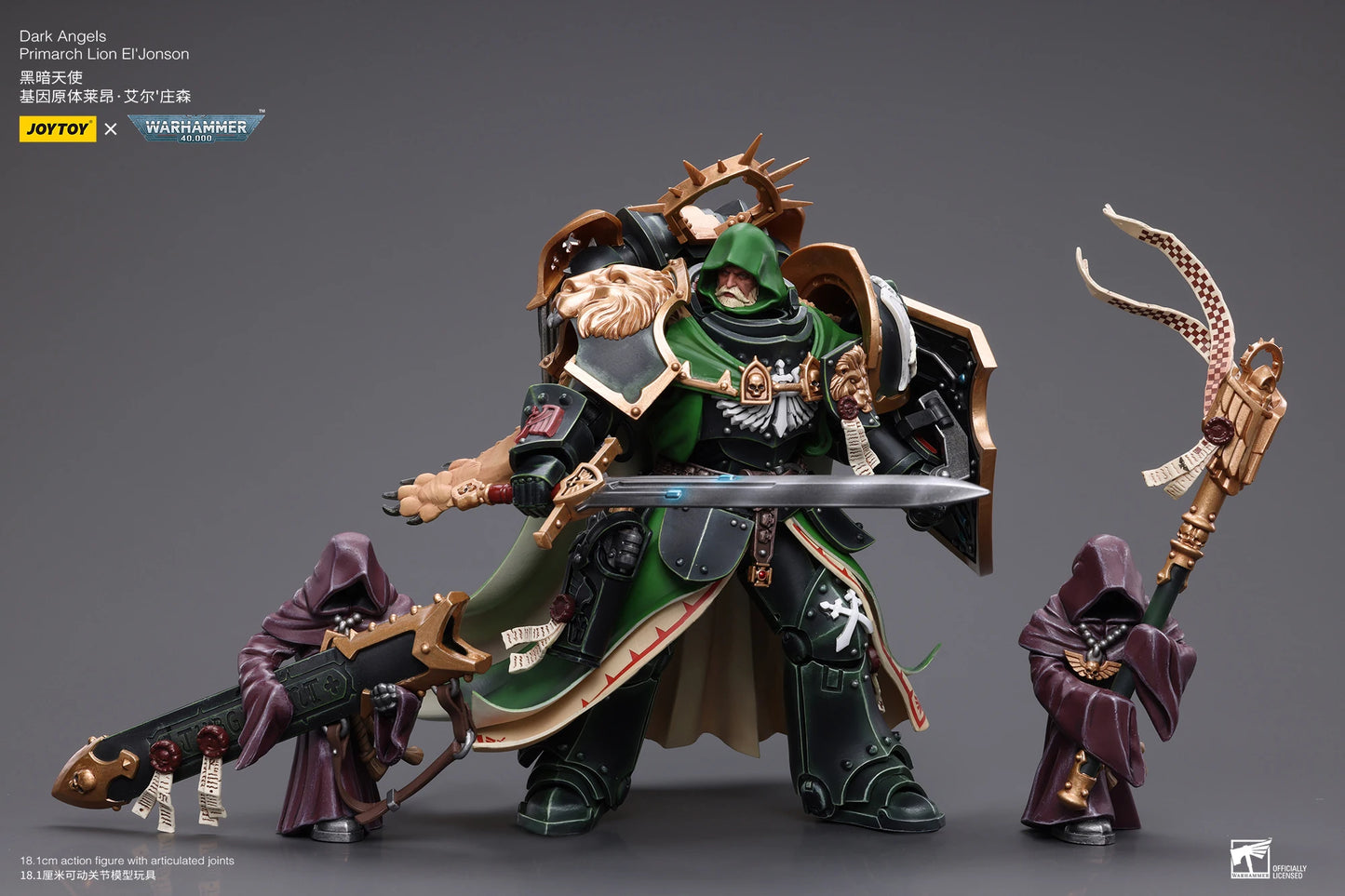 JOYTOY Warhammer 40k 1/18 Action Figures Dark Angels Primarch Lion El'Jonson