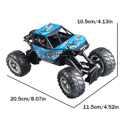 4-Way Remote Control Car with Lights, Anti-Slip Rubber Tires, Outdoor Off-Road Climbing Toy Car Model for Kidsren and Boys