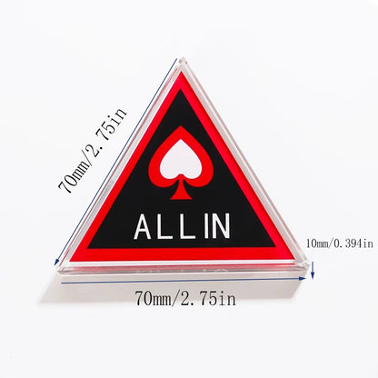 Acrylic Crystal Exquisite Poker Dealer Puck Button Code ”ALL IN" Entertainment Game Board Table Accessories