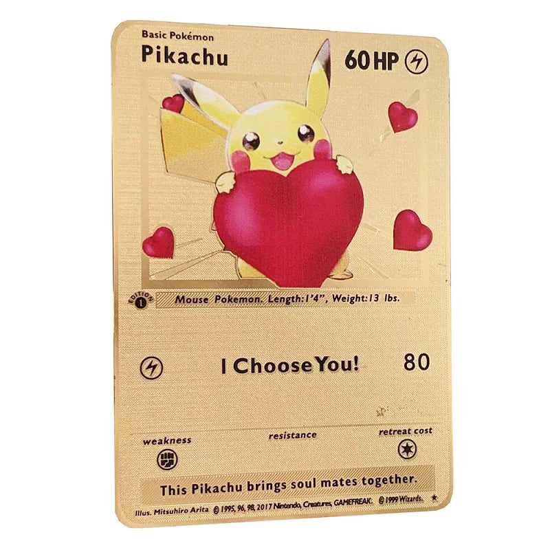 Cartão de metal pokémon 10000 pontos arceus charizard raichu super cartão dourado inglês mewtwo vmax gx ex presente de natal