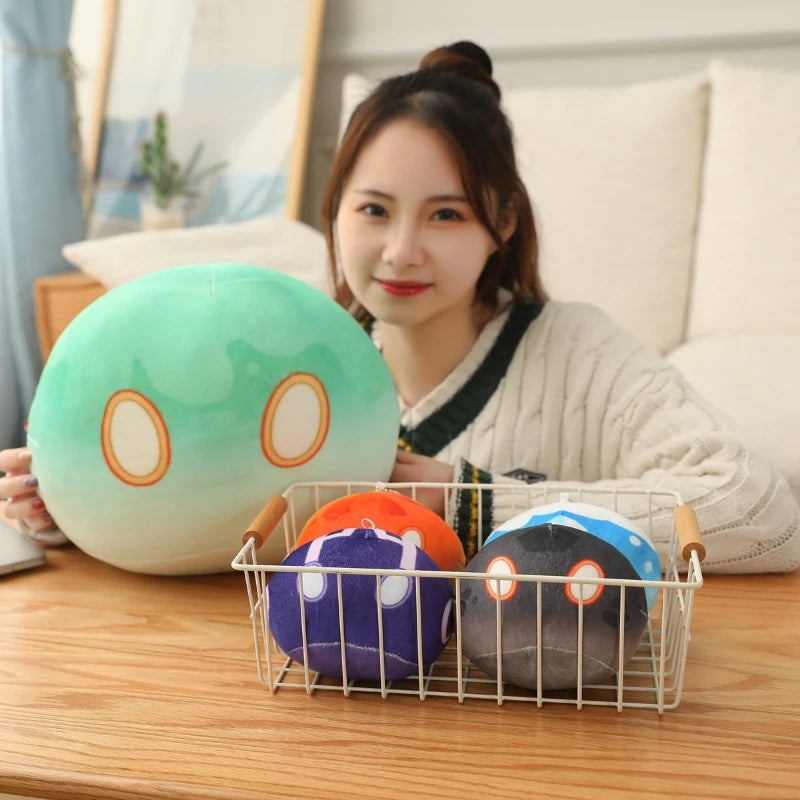 10cm Genshin Slime Plush Pendant Toys Genshin Impact Stuffed Pillow Cute Anime Game Original God Cosplay Fans for Kid Gift