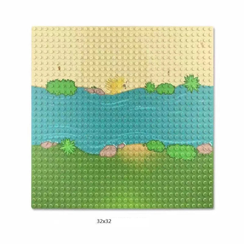 32x32x16x16 Dots Classic Base Plates MOC DIY Plastic Bricks Baseplates City Dimensions Building Blocks Figures Construction Toys