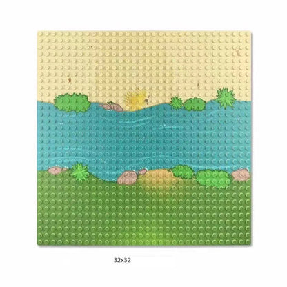 32x32x16x16 Dots Classic Base Plates MOC DIY Plastic Bricks Baseplates City Dimensions Building Blocks Figures Construction Toys