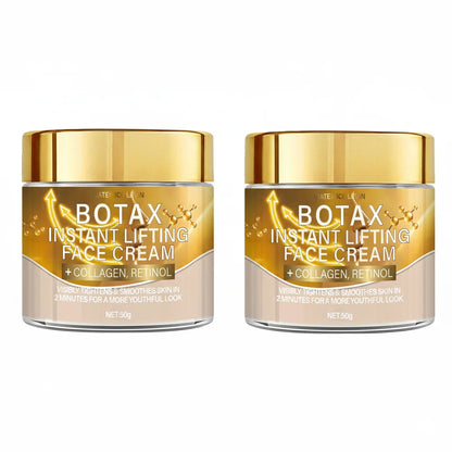 Botax Instant Lifting Face Cream Collagen Retinol Formula Firms Lifts Smooths Moisturizes Brightens 2-Minute Youthful Results 50g