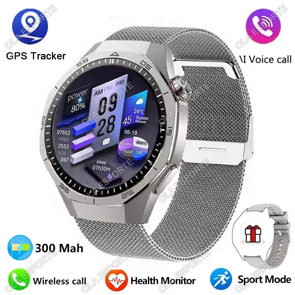Watch 5 Pro GPS NFC Smart Watch Men 360*360 AMOLED Screen Heart rate Monitor Bluetooth Calls IP68 Waterproof Man Smartwatch 2025