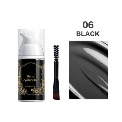 Professional Henna Brow Tint Kit Black Brown Waterproof & Long Lasting Eyebrow Dye for Home Use Natural Looking Brow Enhancer