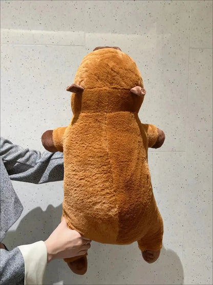 Kawaii Capybara Long Sleep Pillow Stuffed Capibara Plushie Cute Fluffy Doll Soft Sofa Cushion Nap Sleeping Toys for Home Bed