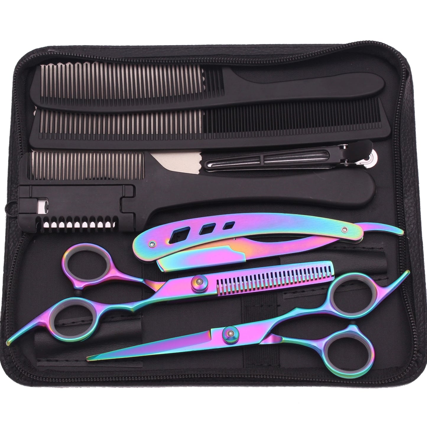 Hairdressing Scissors Black-Gold Hair Scissors Professional 6" JP Stainless Thinning Shears Haircut Scissors Barber Shop C1001