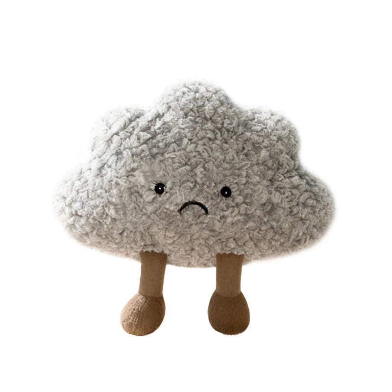 16cm Soft Sad Clouds Plush Toys Kawaii Gray Clouds Throw Pillow Cute Dark Clouds Dolls Toys for Kids Birthday Christmas Gifts