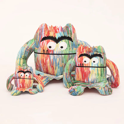 15/25cm 7pcs Kawaii Colorful Monster Plush Doll With Expression Monster Plushie Stuffed Toy For Boys And Girls Birthday Gifts
