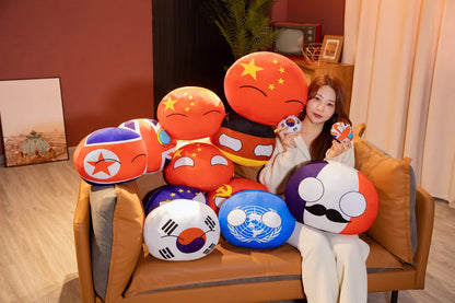 10/30/40cm Polandball Plush Doll Countryball Country Ball Toy Plush Pendant Stuffed Doll Christmas Children Gift
