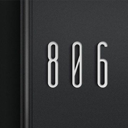 4 Inch 100mm Self Adhesive Big Modern Door Number for Exterior House Apartment Plaque Mailbox Address Digits Sticker Sign Black