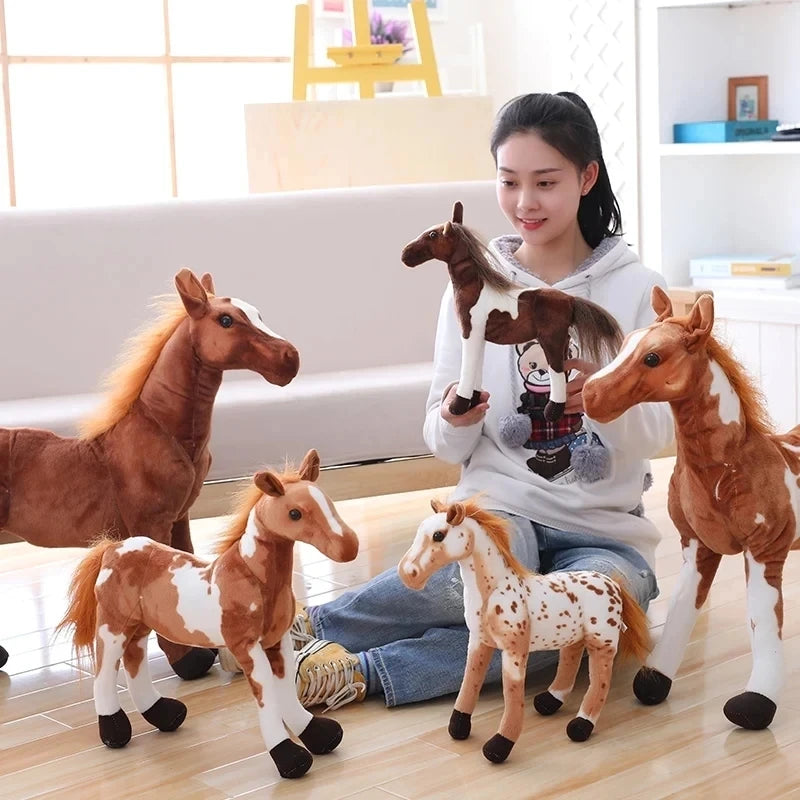 28cm Cute Creative Cartoon Simulation Horse Plush Toy Doll Home Decoration Ornaments Children Kawaii Toy Boyfriend Birthday Gift