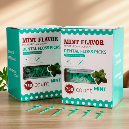Mint dental floss stick - home portable disposable care dental floss stick - oral care - deep cleaning - interdental cleaning pr