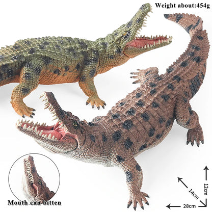 Oenux Wild Animals Action Figures Simulation Sarcosuchus Crocodiles Boar Croc Model PVC Collection Decorate Kids Educational Toy