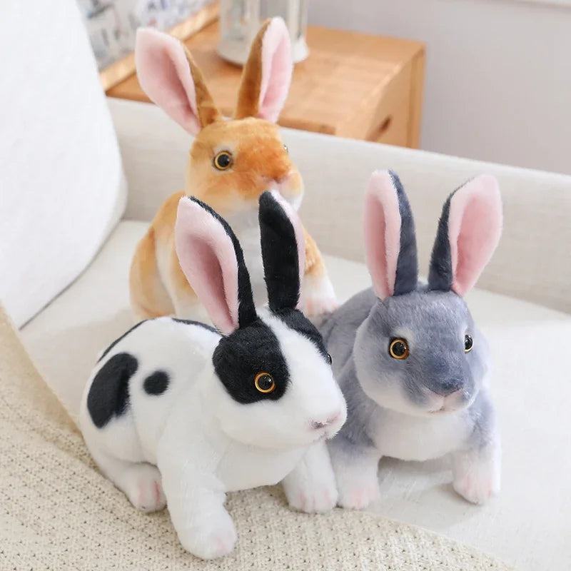Huge Mini Simulated Animal Dog Rabbit Toys Cute Animal Soft Simulation Doll Easter Birthday Gift Kids Toy Bedroom Decor