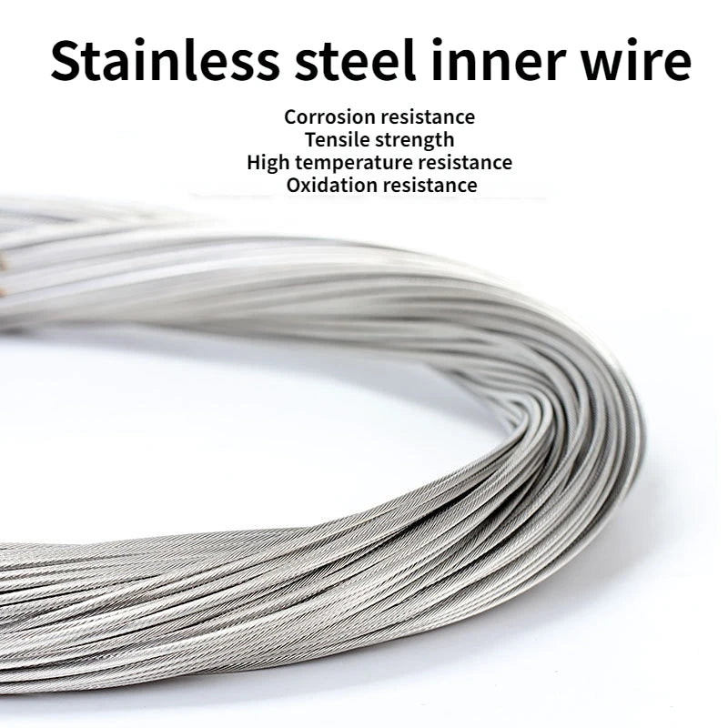 5/10PC 1.7/2M MTB Bicycle Brake Line Bike Stainless Steel Gear Shift Cable Road Bike Speed Line Fixed Gear Inner Cable Line Wire