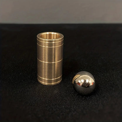 Ball & Tube Mystery (Brass) Close up Magic Tricks Illusions Gimmick Fun Magic Balls Rises Falls Stage Magic Magician Toys