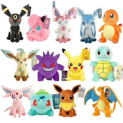 52 Styles Pokemon Plush Charmander Squirtle Pikachu Moon Eevee Plush Bulbasaur Stuffed Animal Toy Gengar Doll Gift for Kid