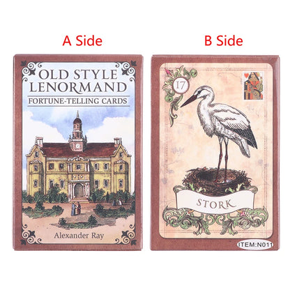 Old Style Lenormand Oracle Card Tarot Card Party Prophecy Divination Board Game