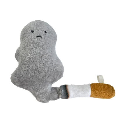 Cute Big Smoke Elf Pendant Plush Doll Toys Keychain Ghost Fluffy Stuffed Keyring Pendant Toys Backpack Charms Bag Car Decor Gift