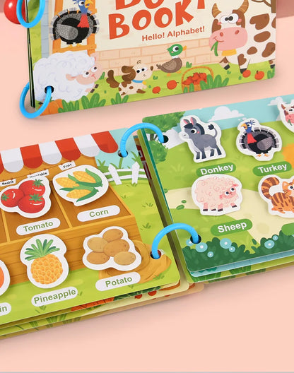 New Montessori Scene Stickers for Children DIY Hand-on Puzzle Reusable Books Cartoon Learning Cognition Toys for Kids Gift
