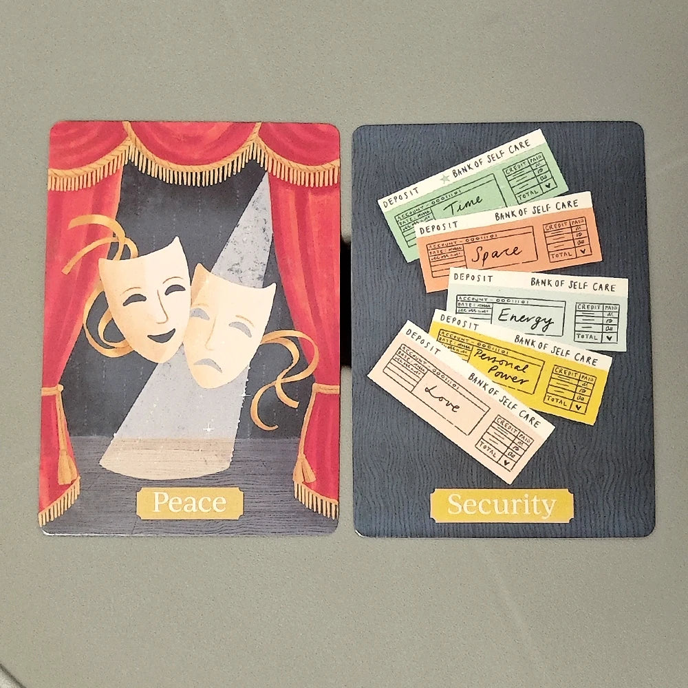 52 Pcs Joyful and Whimsical Illustrated Cards 10.4*7.3cm Self-care Wisdom Card Deck