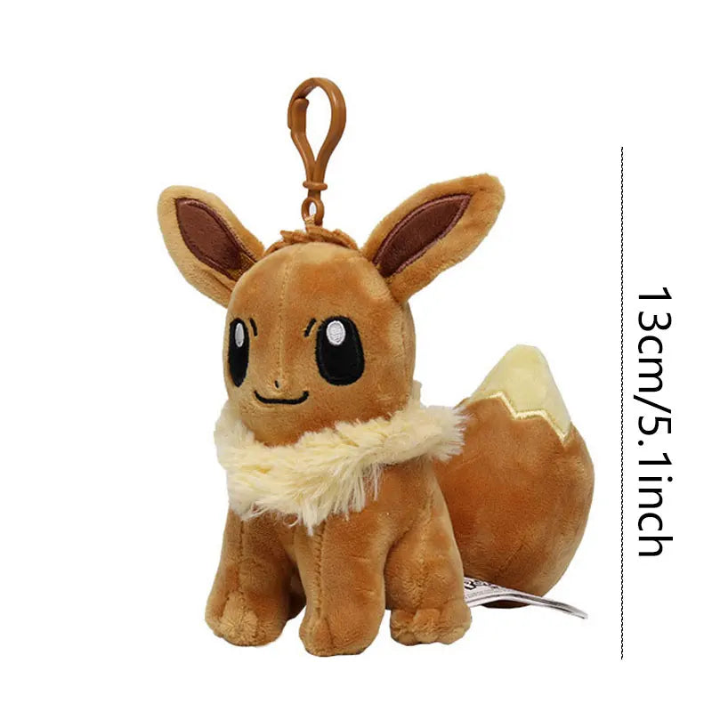 Anime Pokemon Pikachu Mew Psyduck Squirtle Bulbasaur Kawaii Stuffed Plush Toys School Bag Backpack Pendant Doll Keychain Gift