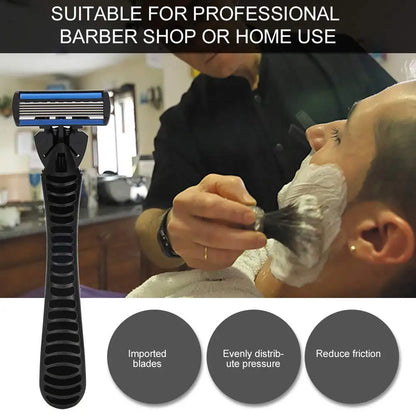 1pcs Safety Blade Razor, 6-Layers Manual Safety Razor, Washable Stainless Steel Streamline Blade For Travel Home Use