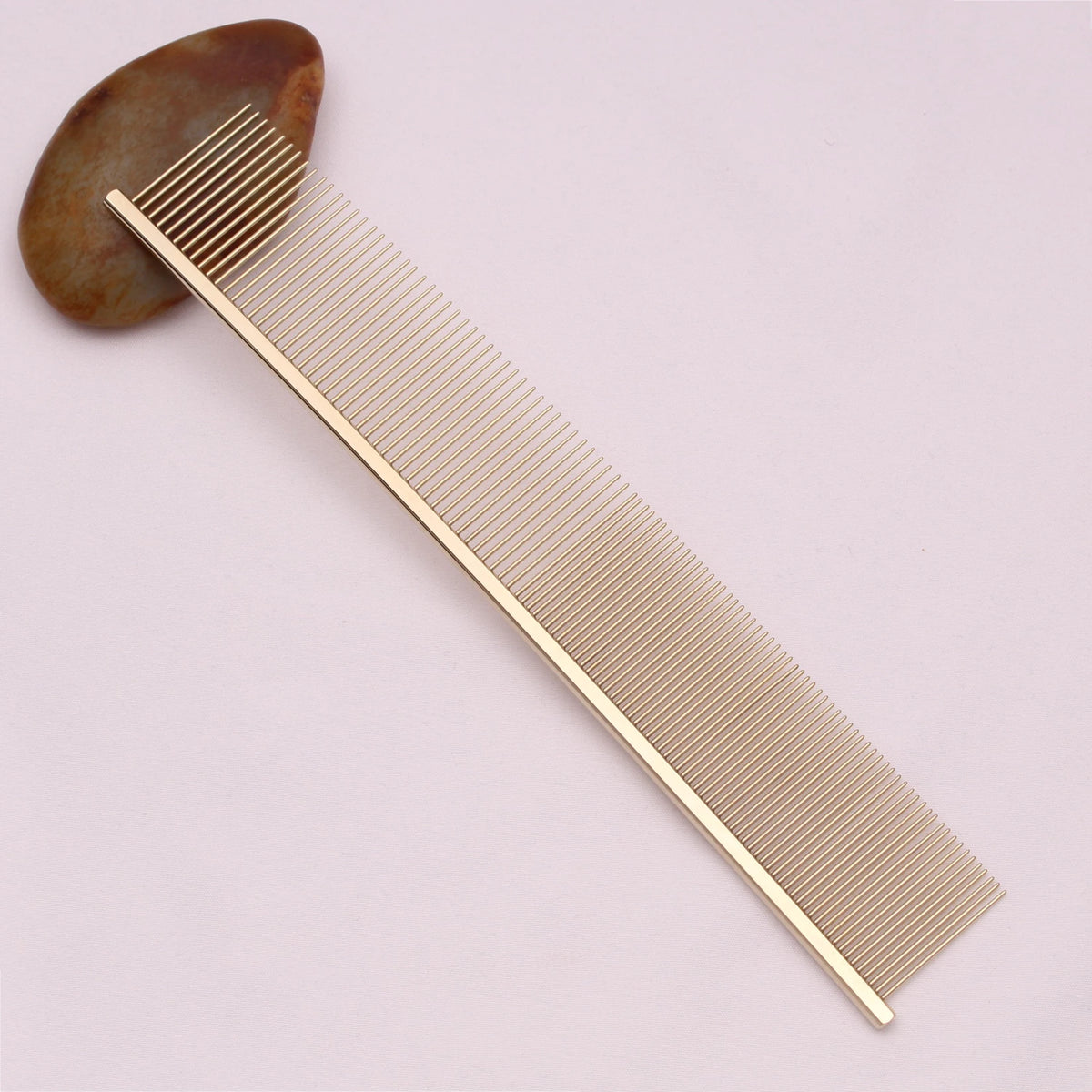 Copper Dog Grooming Combs For Pet Boundary Knot Massage Tools Professional Salon Cat Hair Cleaning Crescent Combs High Low Teeth