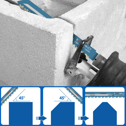 Demolition Masonry Reciprocating Saw Blade Hard Alloy Blade for Cutting Brick, Wood, Metal, PVC Tube, Porous Concrete, Hand Tool