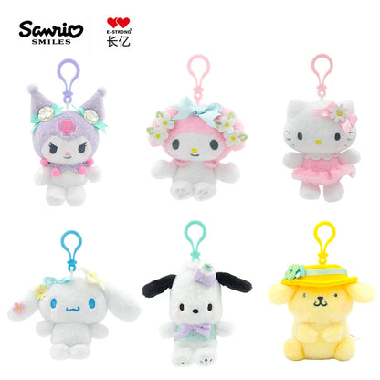 Genuine Sanrio Hangyodon Melody Kuromi Pendant Plush Toys Small Charms Sayuri Model Doll Stuffed Toys Girls Boys Birthday Gifts