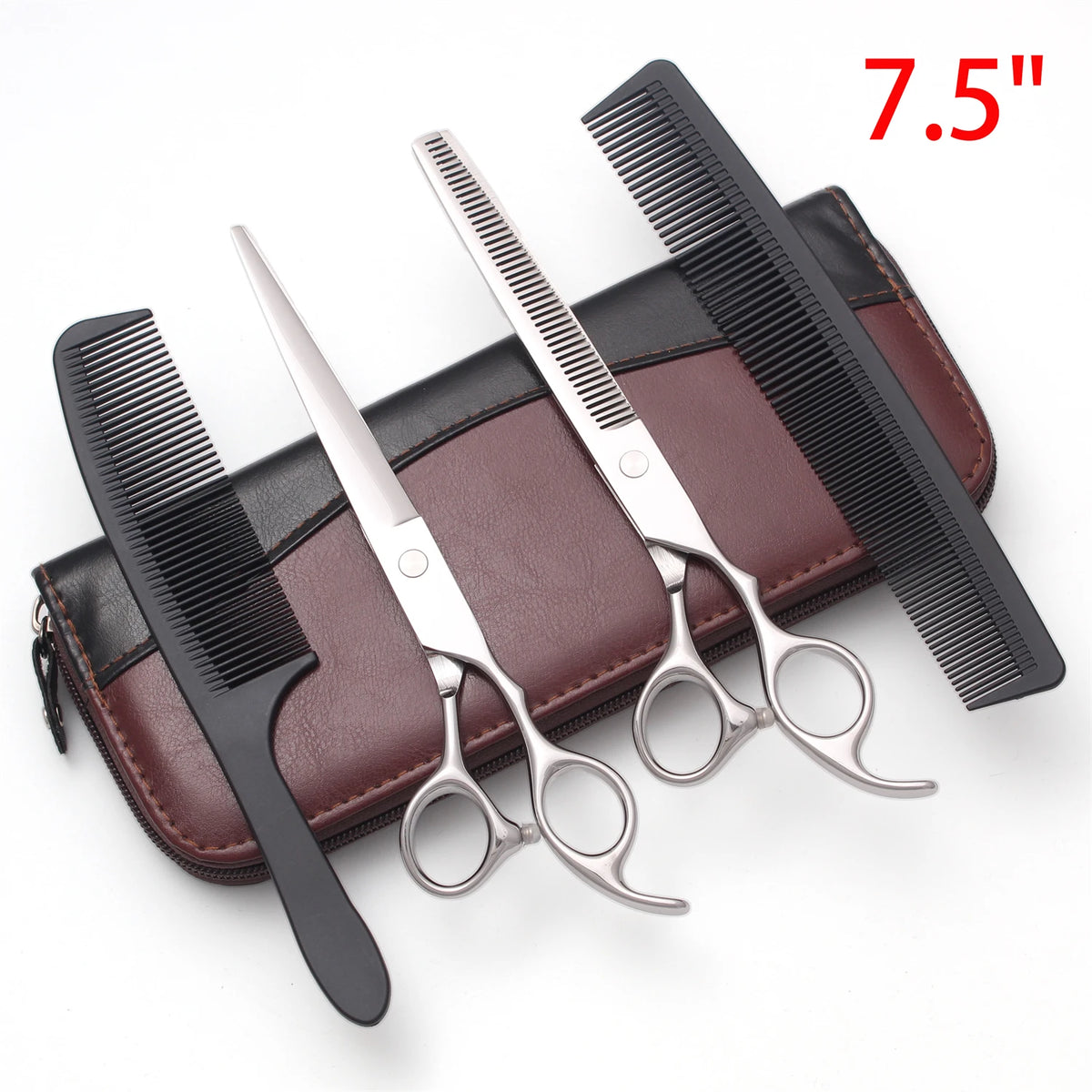 Professional Barber Scissors Set Japanese Steel Straight Thinning Texturizing Shears Precision Ground Sharp for Salon Home  Use
