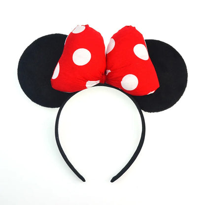 2023 New Cute Performance Party Headband Mickey Minnie Headband Mickey Mouse Bow DY Black Ear Headband Christmas HairAccessories